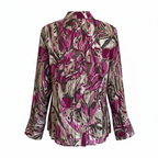 Gerry Weber Pink Multicoloured Silky Pleated Blouse UK 12