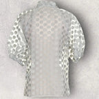 Ted Baker Grey Organza Spot Top UK 8