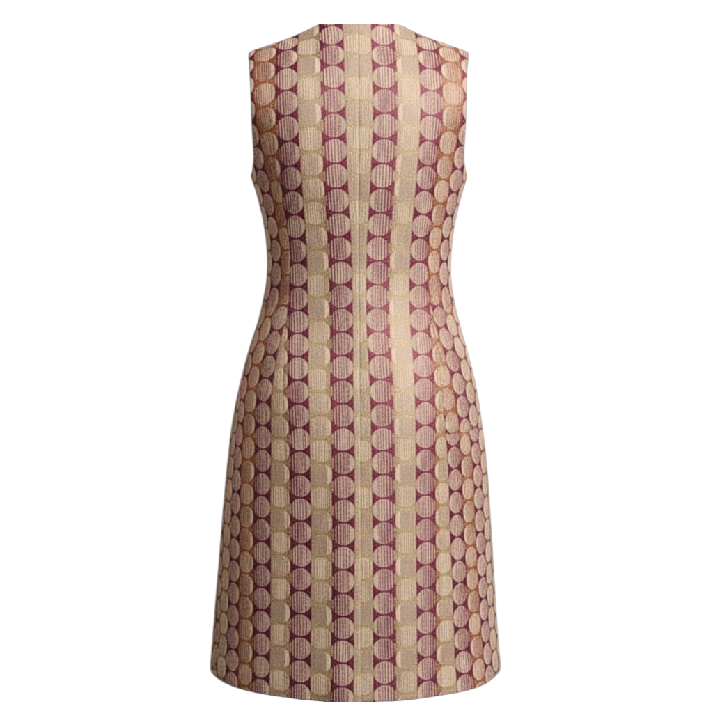 Haute Baso Burgundy & Gold Jacquard Jacket UK 14