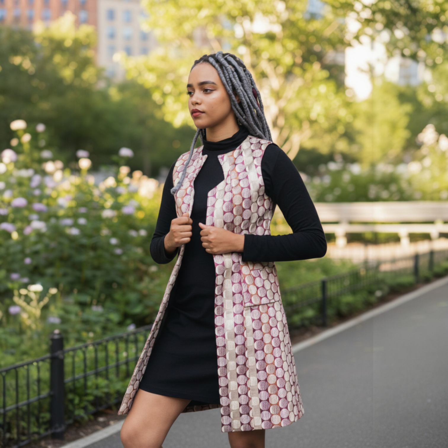 Haute Baso Burgundy & Gold Jacquard Jacket UK 14