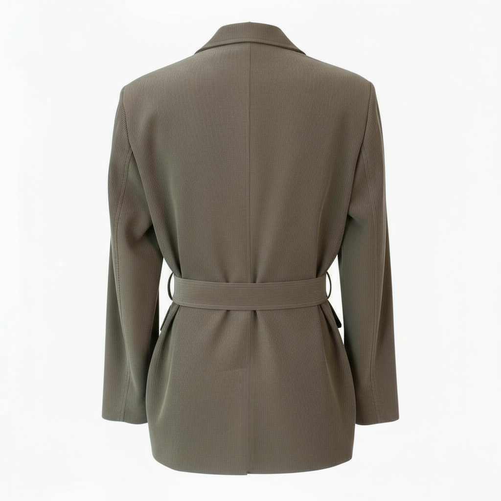 Jaeger Khaki Brown Needlecord Belted Jacket UK 14