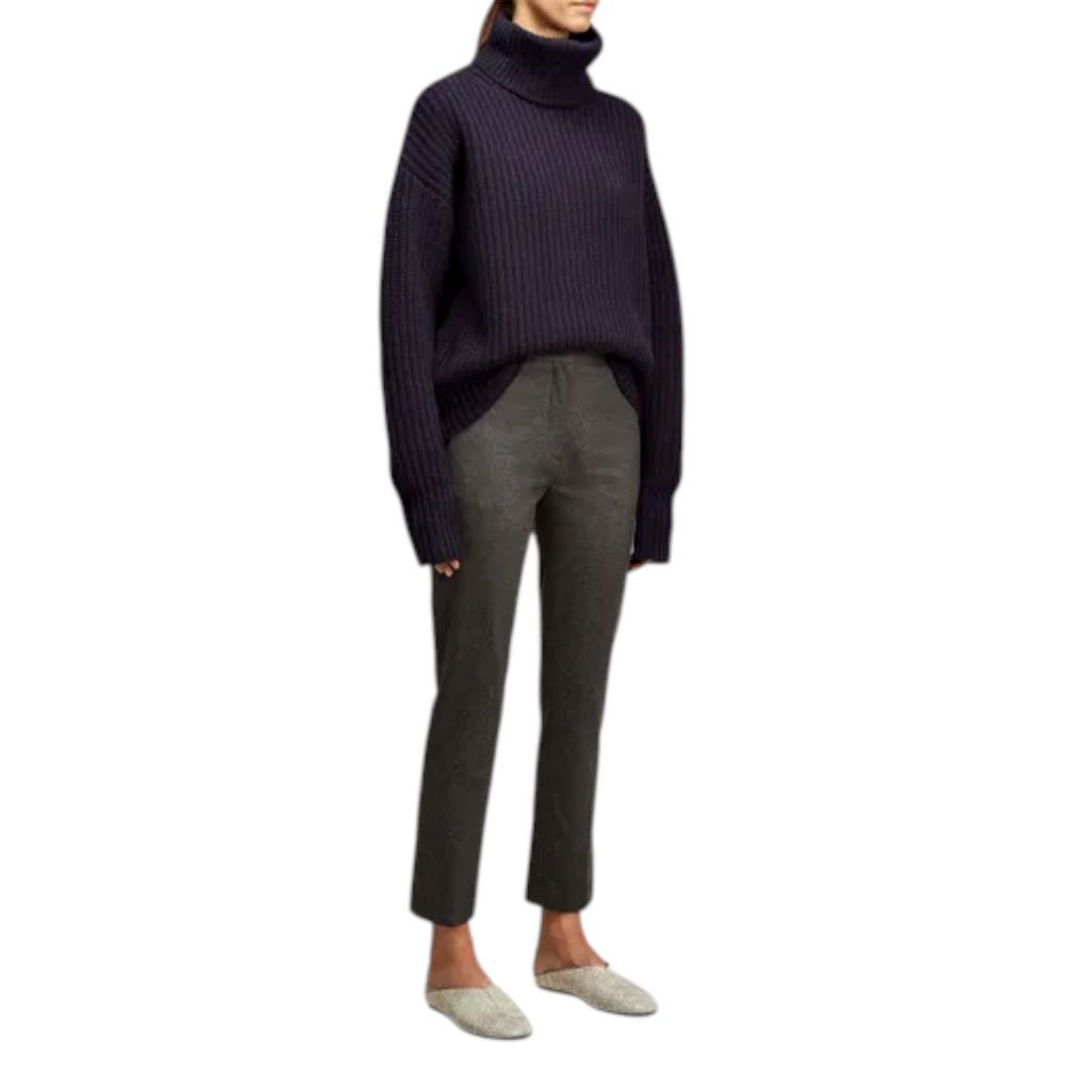 Joseph Zoom Dove Grey Flannel Stretch Trousers UK 10