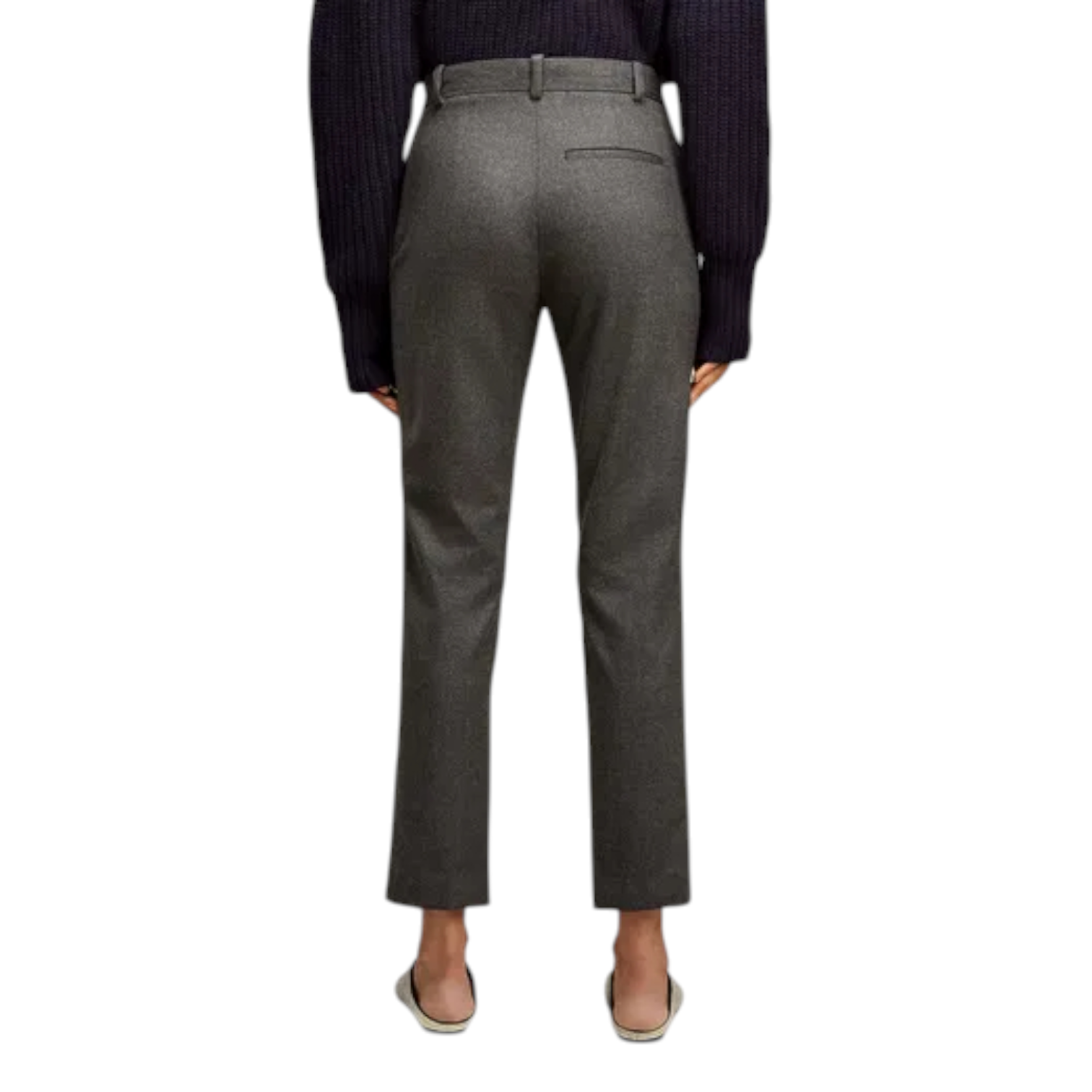 Joseph Zoom Dove Grey Flannel Stretch Trousers UK 10