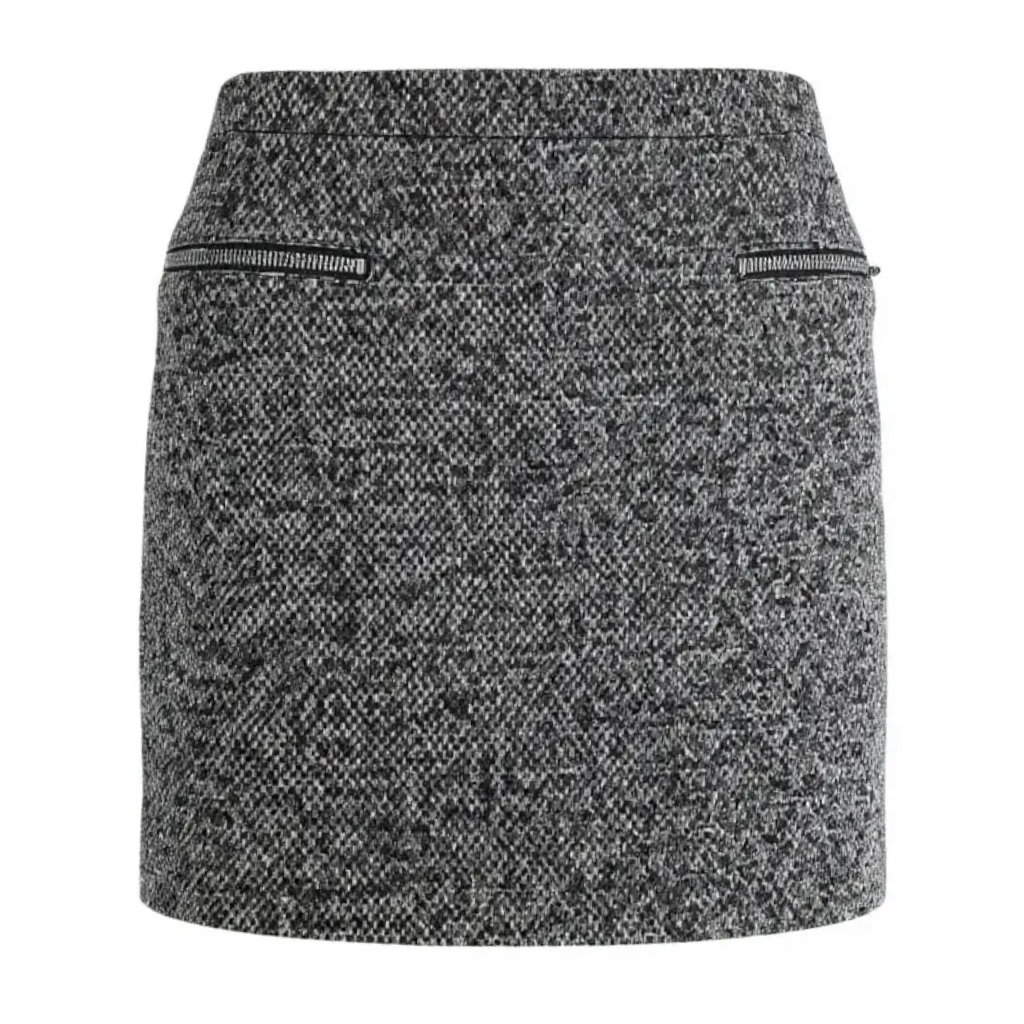 Joseph Grey Tweed Wool Mini Skirt UK 14