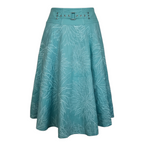 Karen Millen Vintage Turquoise Embroidered Skirt UK 8