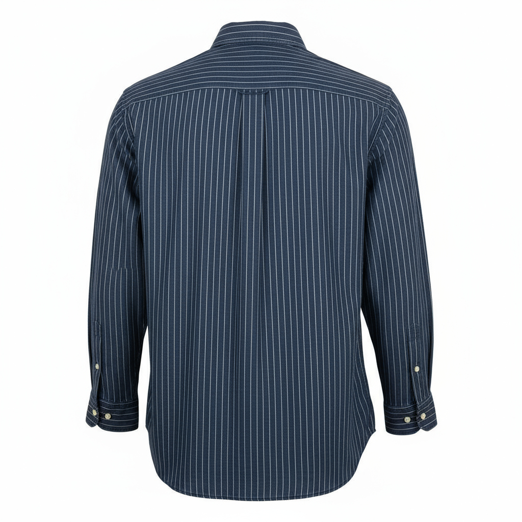 Lauren Ralph Lauren Blue Striped Linen Shirt UK 12/14