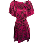 3.1 Phillip Lim Vintage Cerise Pink Silky Jacquard Dress UK 12