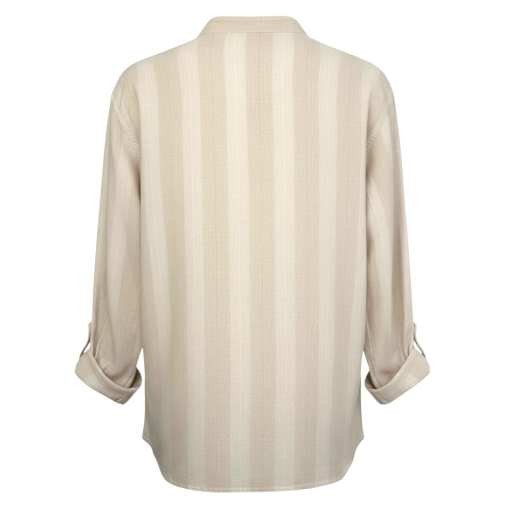 Silver Eight Linen Casual Top Size L