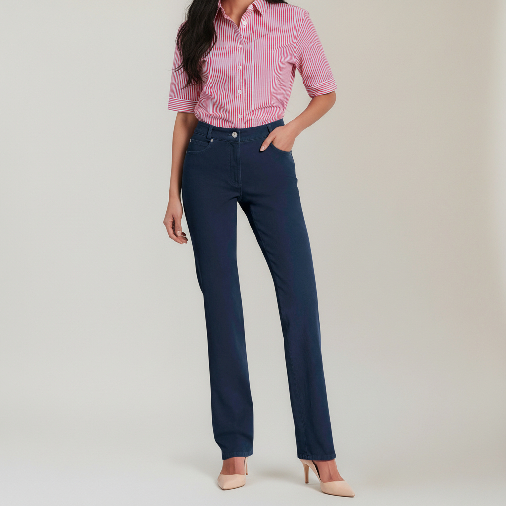 MADELEINE Navy Straight Leg M-jeans UK 14