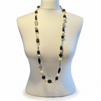 Vintage Black & Ivory Mixed Bead Necklace