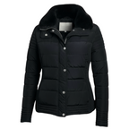 New Look Black Quilted Fur Collared Puffer Jacket UK 12