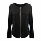 Next Black Zip Lightweight Jacket UK 12