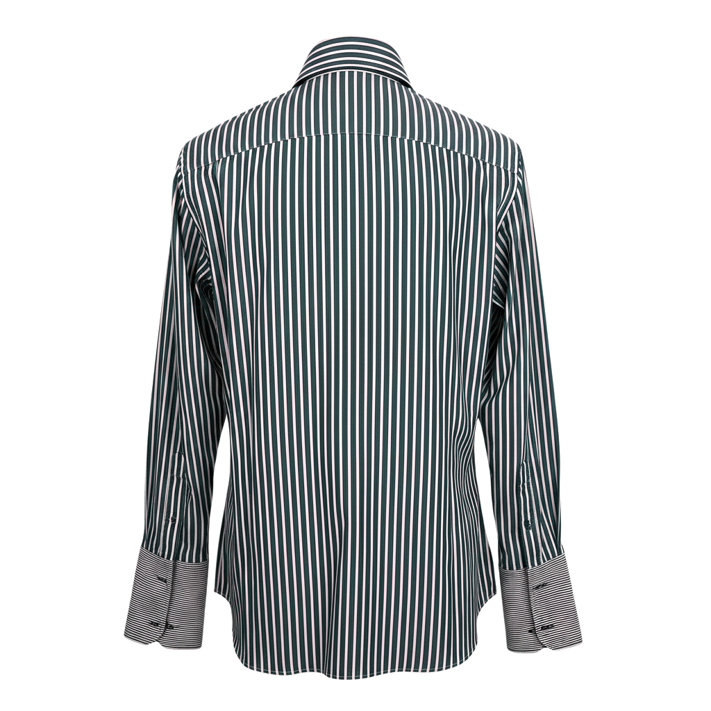 Paul Smith Blue & White Striped Double Cuff Shirt Size M
