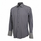 Paul Smith Blue & White Striped Double Cuff Shirt Size M
