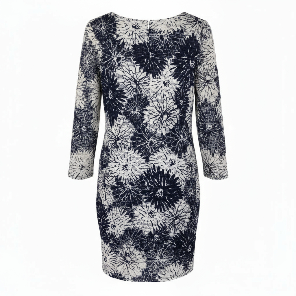 Phase Eight Navy White Lacy Floral Dress UK 12