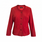 Giancarlo Piazza Roma Italian Vintage Red Suede Jacket UK 14