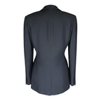Planet Single Breasted Longline Navy Jacket UK 8