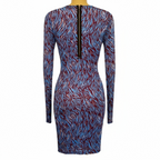 Primrose Park Blue & Claret Silky Dress UK 8