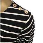Hobbs Black White Stripe Ponte Jersey Dress UK 8