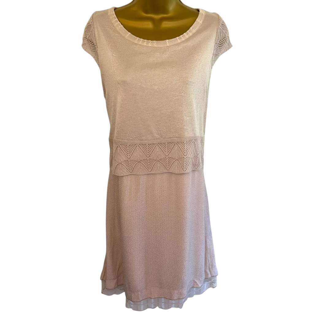Mado et Les Autres Pale Blush Fine Knit Dress UK 10