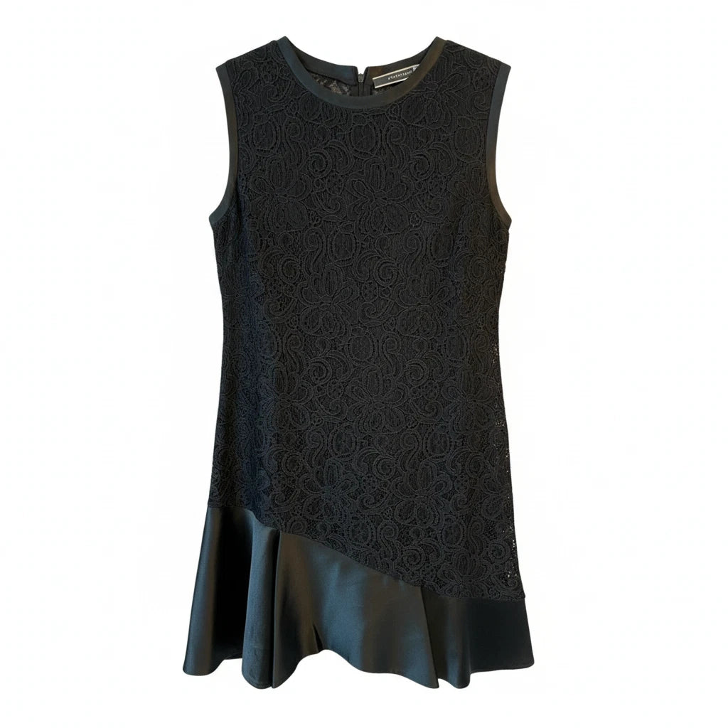 Sportmax Code Black Lace & Satin Dress UK 10