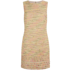 DVF Diane Von Furstenberg Multicoloured Metallic Tweed Mini Dress UK 12