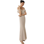 Coast Cream Chiffon Cold Shoulder Maxi Dress UK 12