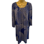 Windsmoor Blue Black & Grey Dress UK 12/14