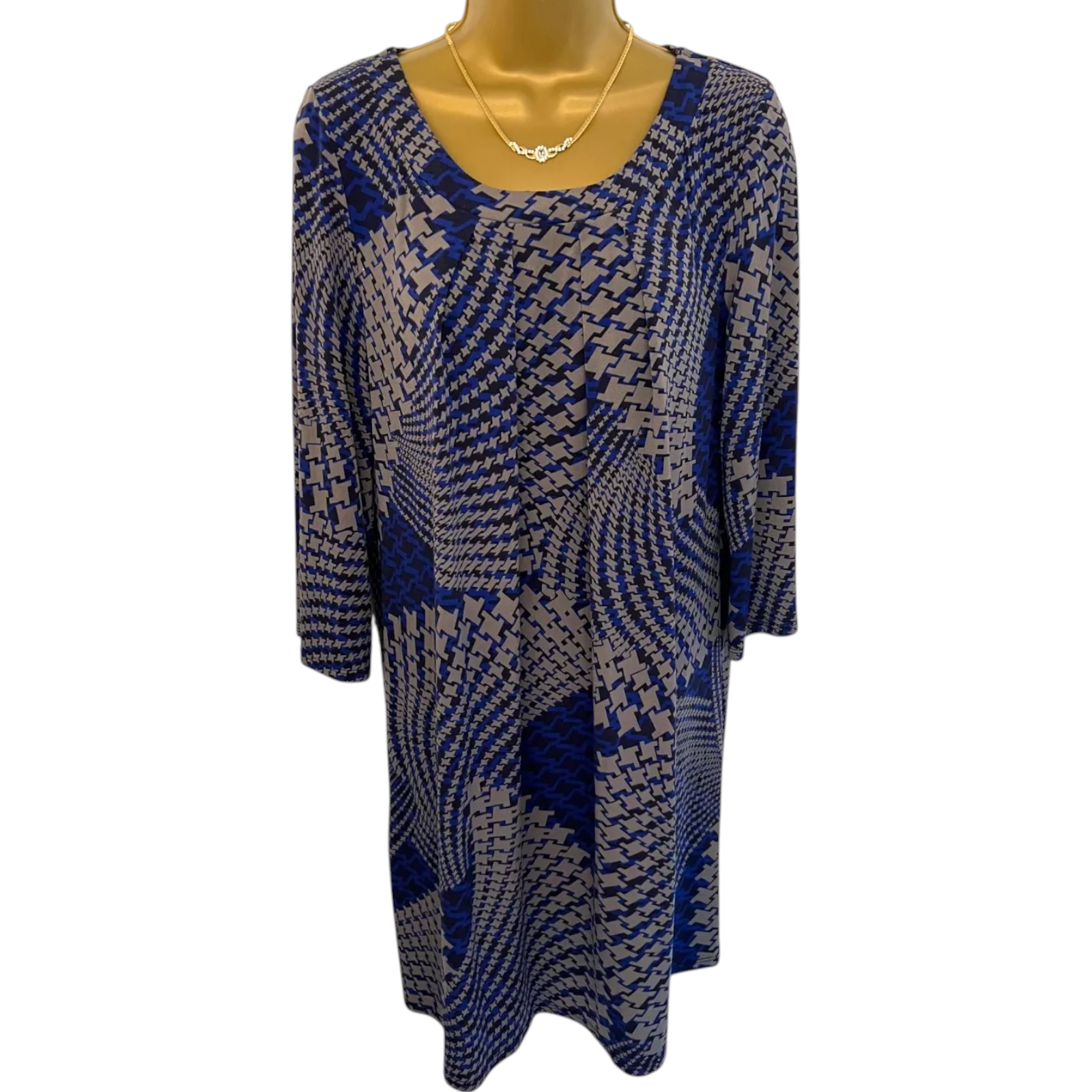 Windsmoor Blue Black & Grey Dress UK 12/14