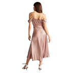 Ted Baker Dusky Pink Cold Shoulder Dress UK 14