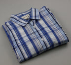 Diesel Men's Blue Check Plaid Shirt Size L