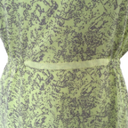 Numph Lime Yellow Grey Cotton Sleeveless Summer Shift Dress UK 12