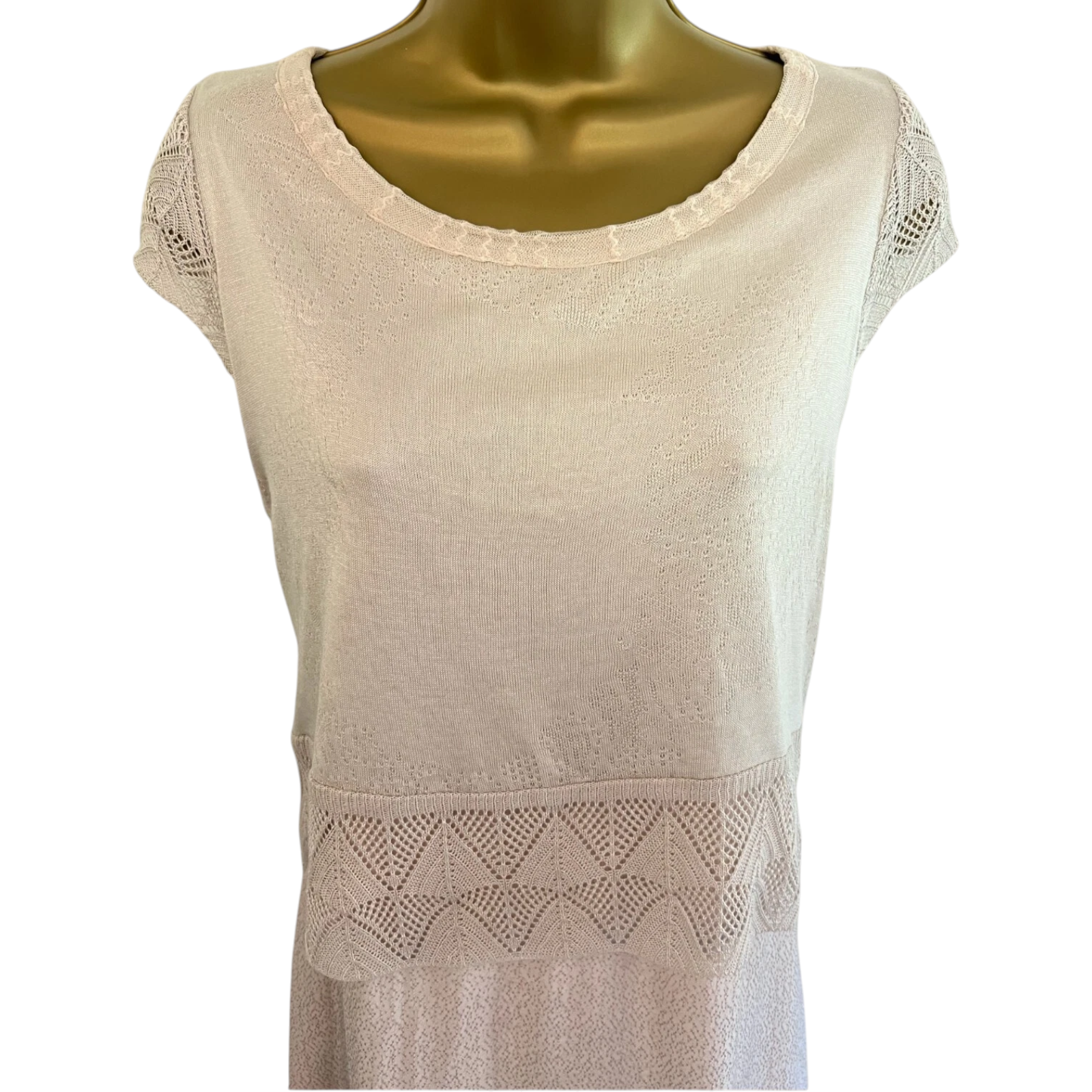 Mado et Les Autres Pale Blush Fine Knit Dress UK 10