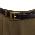 Gerry Weber Dark Khaki Mock Croc Belt Skirt UK 10
