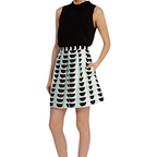Coast Lina Mint Green, Black, White Organza Skirt UK 10