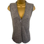 Peter Hahn Grey Wool Alpaca Knit Waistcoat UK 14