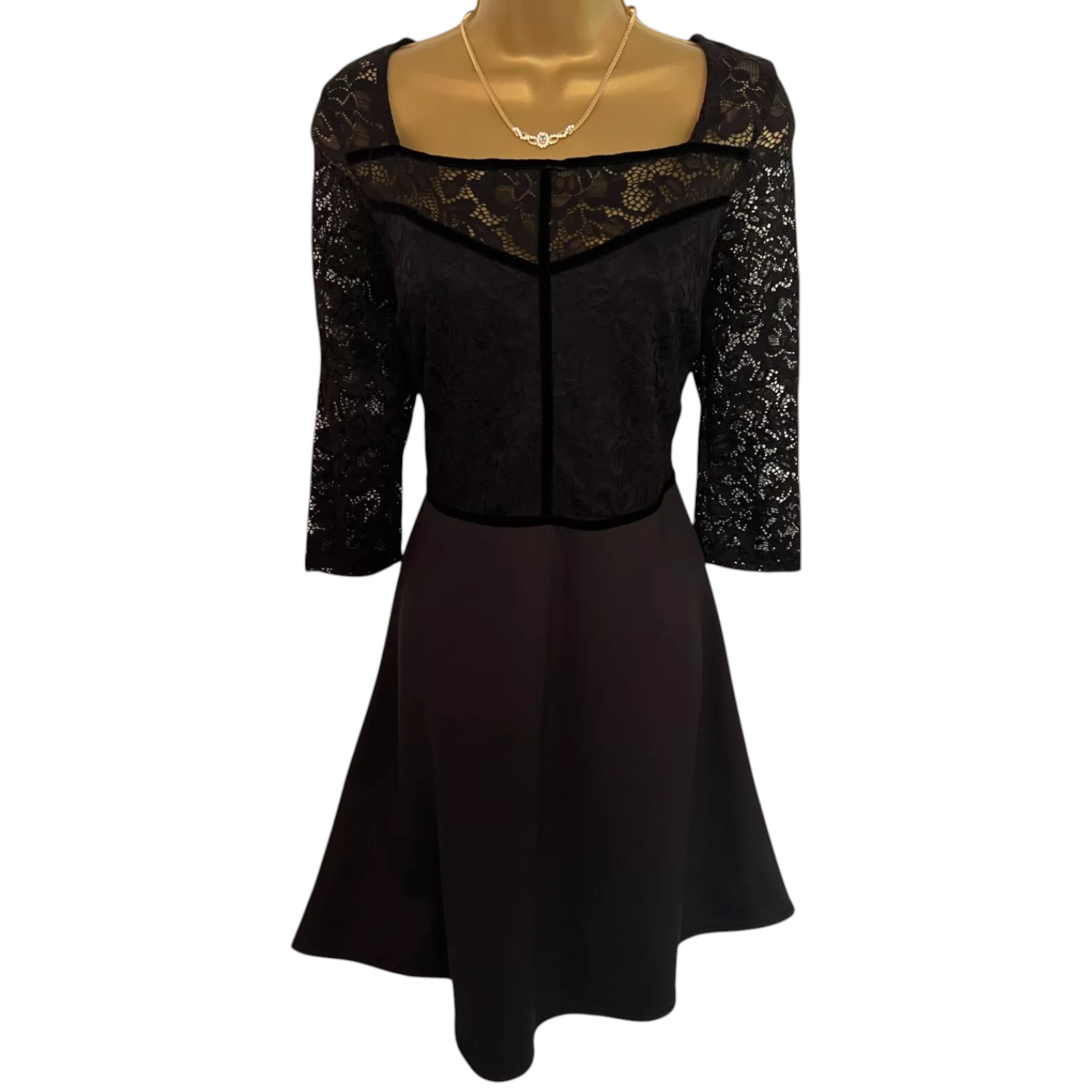 Dorothy Perkins Black Lace Dress UK 10