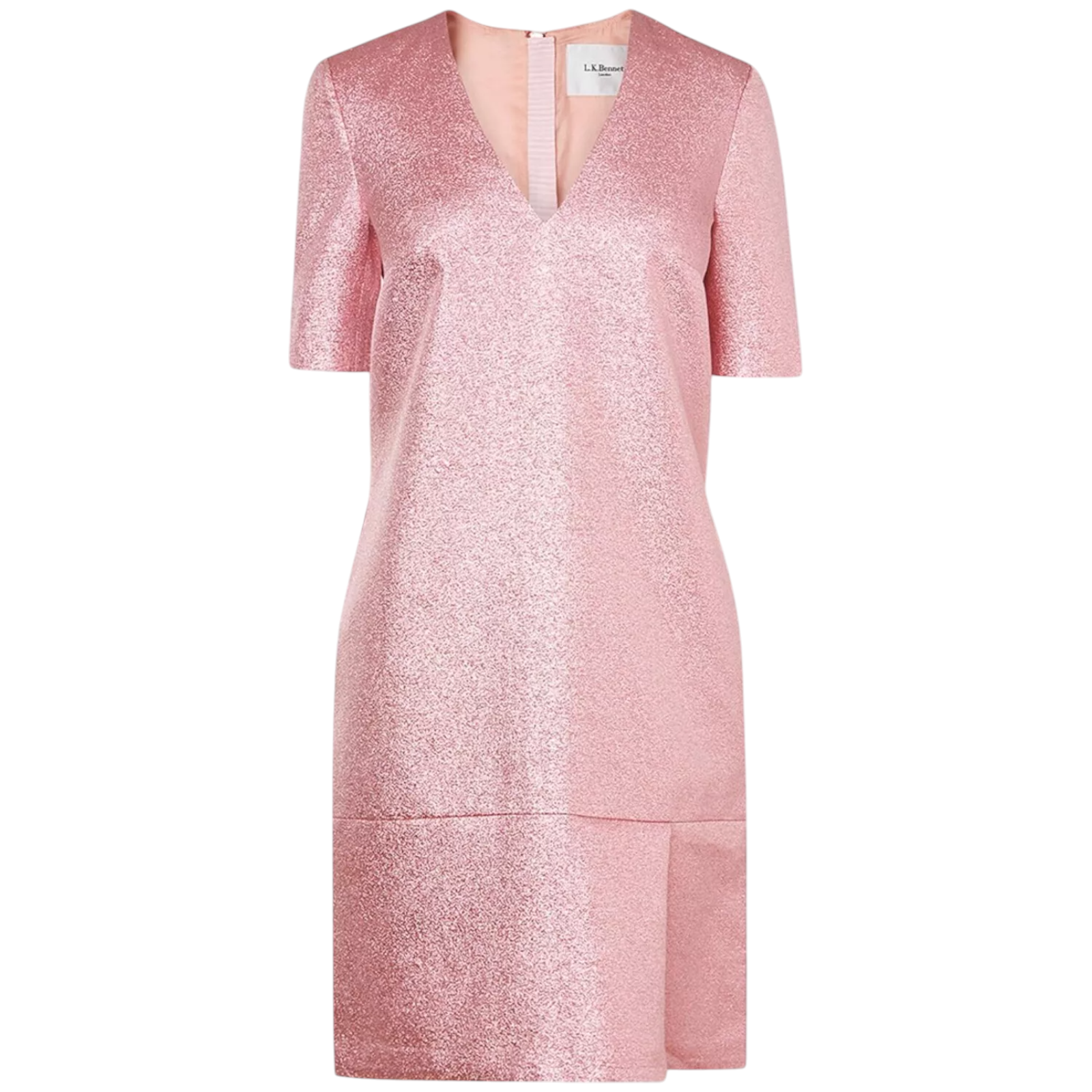 L.K. Bennett Thulani Rose Pink Sherbert Short Sleeve Tunic Dress UK 6