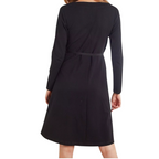 The White Company Black Ponte Wrap Dress  UK 12