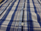 Diesel Men's Blue Check Plaid Shirt Size L