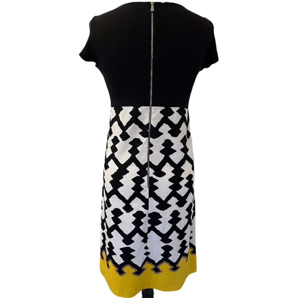 Marella Max Mara Black White Yellow Dress UK 10
