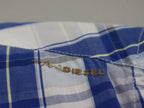 Diesel Men's Blue Check Plaid Shirt Size L