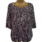 Phase Eight Grey Jacquard Batwing Top UK 12