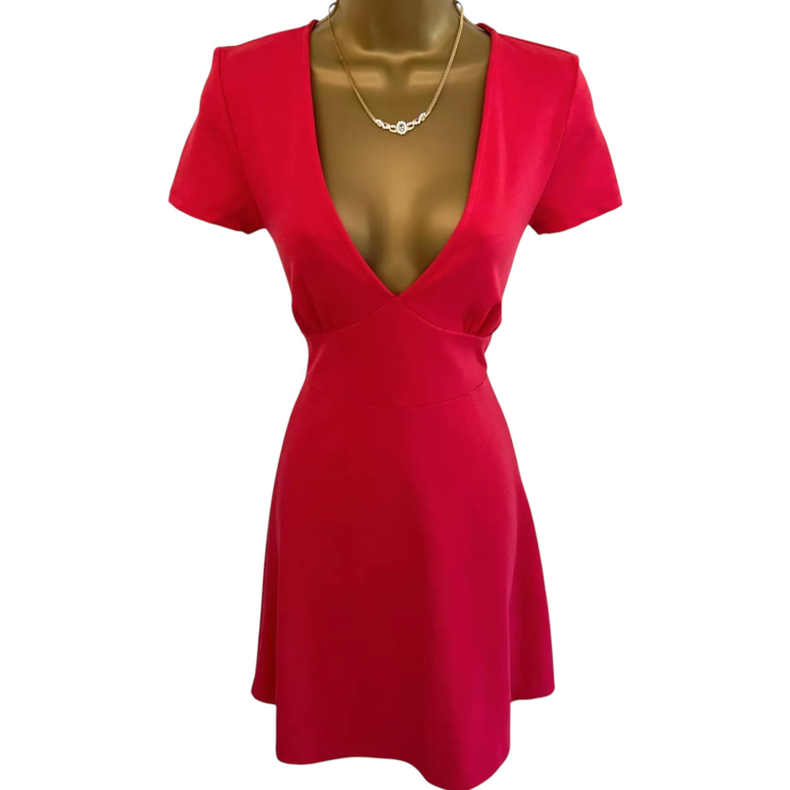 Zara Hot Pink Short Sleeve Skater Dress UK 10