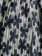 Kew Navy Floral Cotton Mix Pencil Skirt UK 12