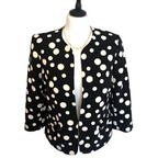 Roman Black & White Polka Dot Jacket UK 12