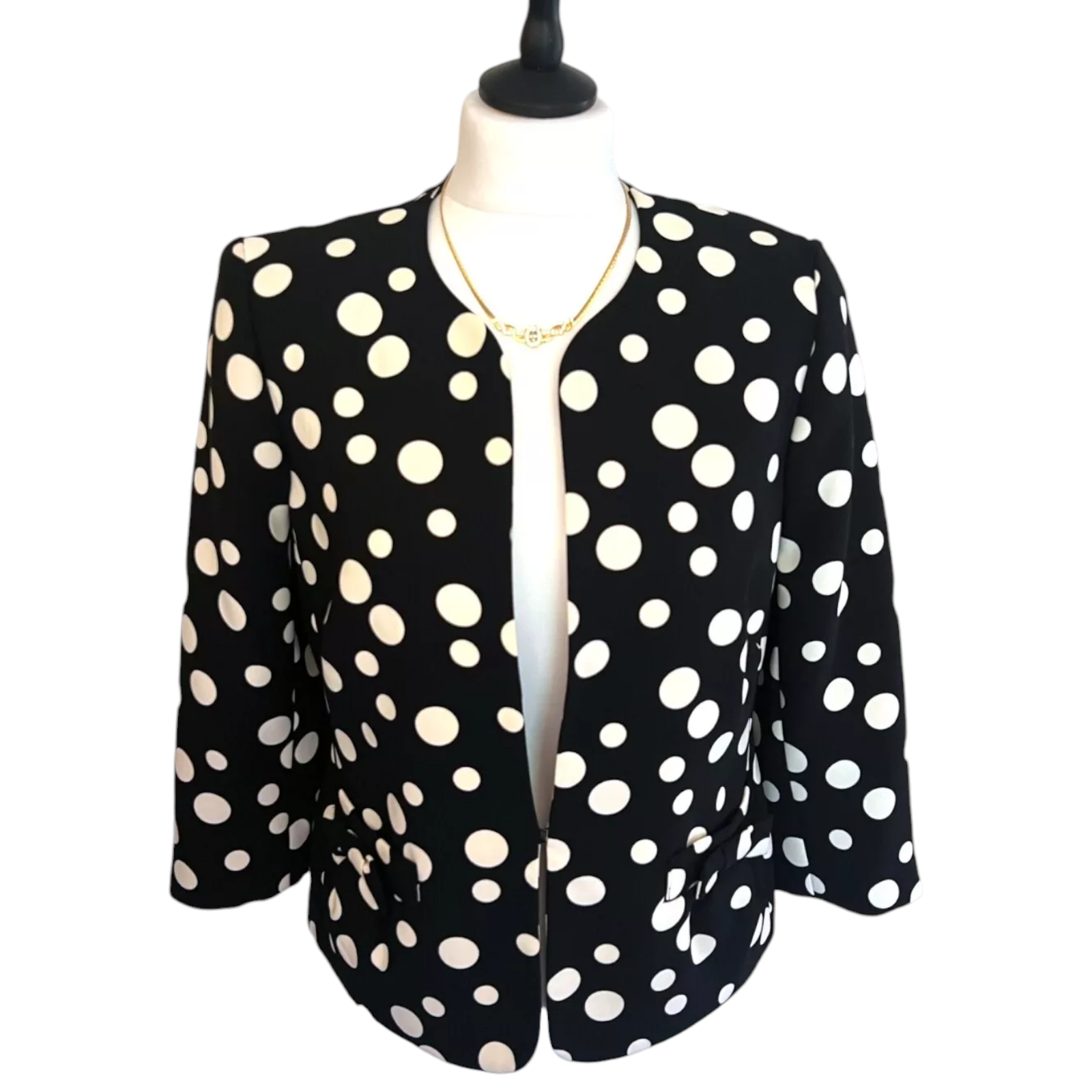 Roman Black & White Polka Dot Jacket UK 12