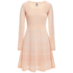 M Missoni Peach Lightweight Crochet Knit Cotton Dress UK 8