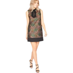 Miss Selfridge Multicoloured Floral Jacquard Dress UK 12