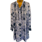 Noa Noa Blue Tie Dye Smock Dress UK 8